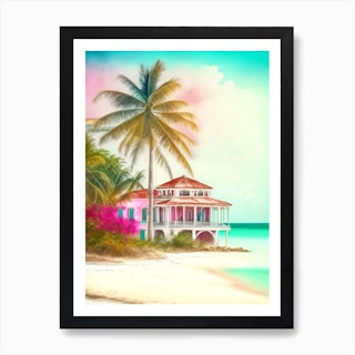 Cayo Santa Maria Cuba Soft Colours Tropical Destination Art Print