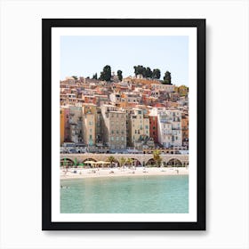 Coast Of Menton France Art Print