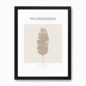 Boho Leaves 1 Philodendron Art Print