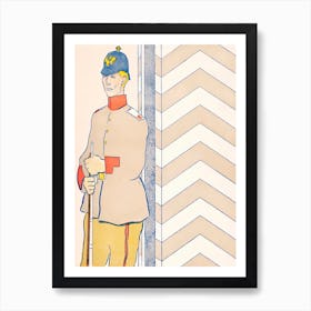 Vintage German Soldier Illustration, Edward Penfield Art Print