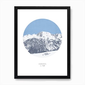 Courchevel France Mountain Art Print