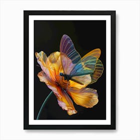 Butterfly On A Flower 1 Art Print