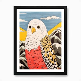 Bird Illustration Budgerigar 2 Art Print