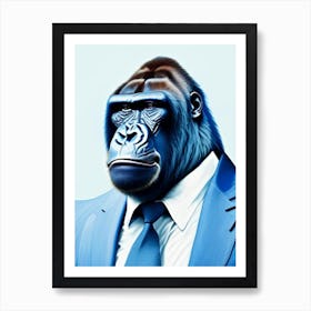 Gorilla In Suit Gorillas Decoupage 2 Art Print