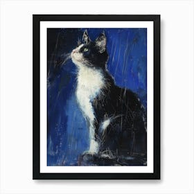 Black And White Cat 2 Art Print