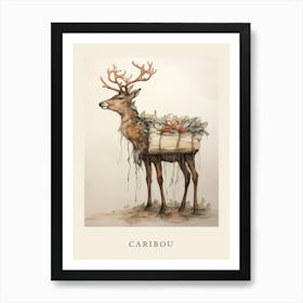 Beatrix Potter Inspired  Animal Watercolour Caribou 3 Art Print