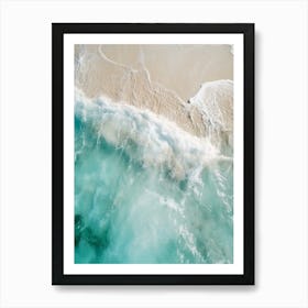 Aerial Shot Of A Beach Art Print