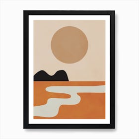 Sun Beige Art Print