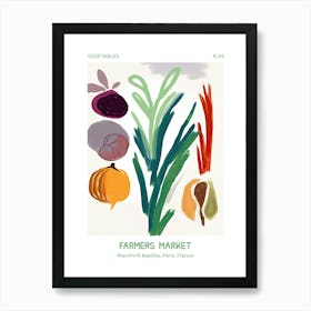 Celery Vegetables Farmers Market 8bastille, Paris, France Art Print