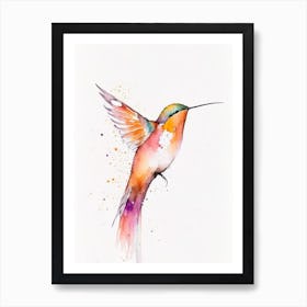 Allen S Hummingbird Minimalist Watercolour 2 Art Print