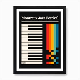 Montreaux Jazz Festival Retro Art Print Póster