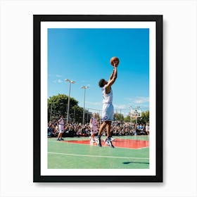 Ball Basketball Game Court People Championship Basketball Court Basket Player Sport Play (16) Art Print