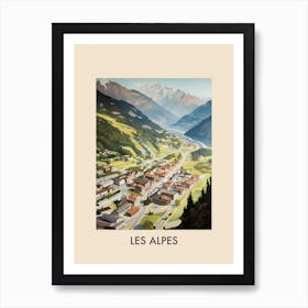 Les Alpes 3 Vintage Travel Poster Art Print