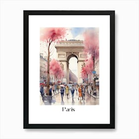 Champs-Elysées Avenue. Paris. The atmosphere and manifestations of spring. 40 Art Print