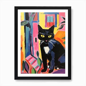 Painting Of A Cat In Barcelona Spain 2 Art Print