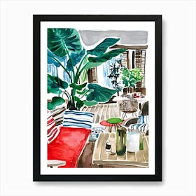 Tropical Patio Art Print