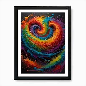 Rainbow Swirl Art Print