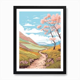 The Pennine Way England 2 Hike Illustration Art Print