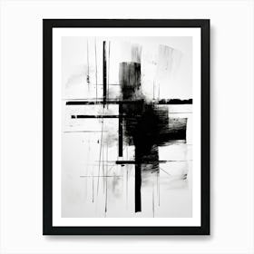 Contrast Abstract Black And White 5 Art Print