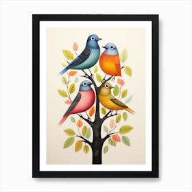 Birds In A Tree 2 Art Print