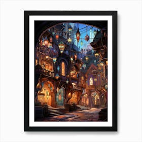 Grand Bazaar Kapal Pixel Art 4 Art Print