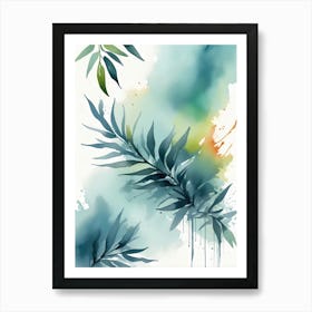 Watercolor Leaves 1 Art Print