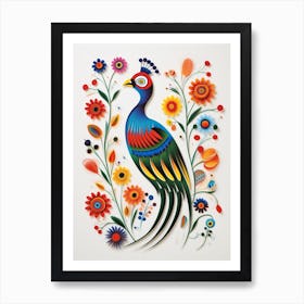 Scandinavian Bird Illustration Pheasant 3 Poster