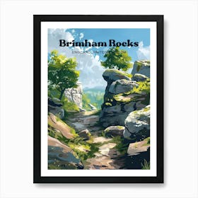 Brimham Rocks England Nidderdale Travel Art Art Print