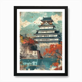 Nijo Castle Mid Century Modern 1 Art Print