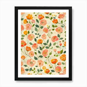 Floral Pattern 22 Art Print