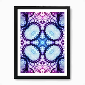 Abstract Pattern Purple Glow Art Print