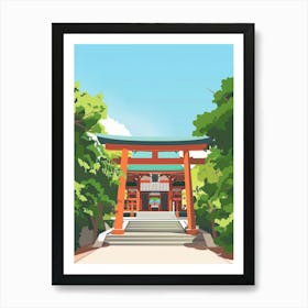 Kamakuras Tsurugaoka Hachimangu Japan 2 Colourful Illustration Art Print