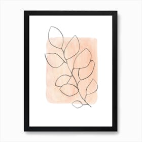 Abstract Leaf, pastel botanical Art Print