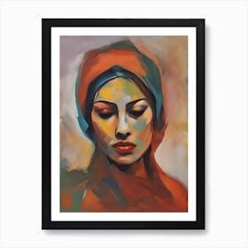 Painting Muslim Woman Art Print