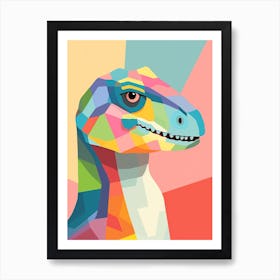 Colourful Dinosaur Hadrosaurus Poster