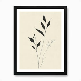 Leaf And A Flower Art Print