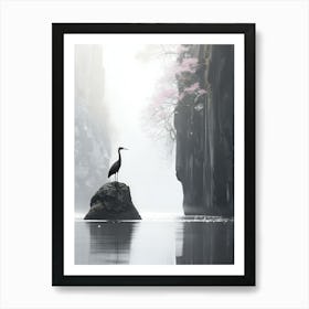 Bird In The Mist Art Print