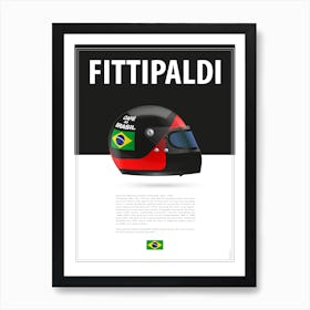 Emerson Fittipaldi Helmet Art Print