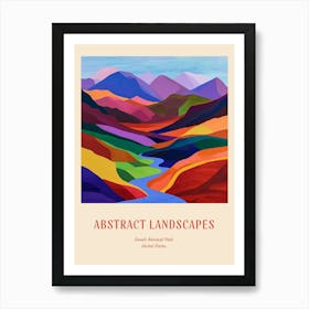 Colourful Abstract Denali National Park Usa 3 Poster Art Print