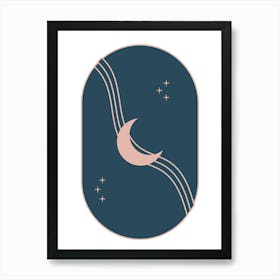 Moon And Stars.Wall prints. 1 Art Print