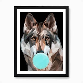 Wolf Chewing Gum Art Print