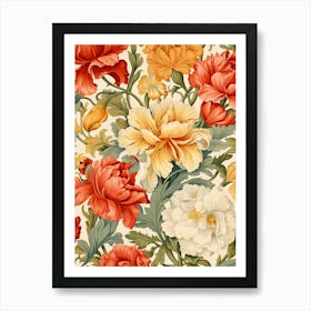 Floral Pattern 24 Art Print