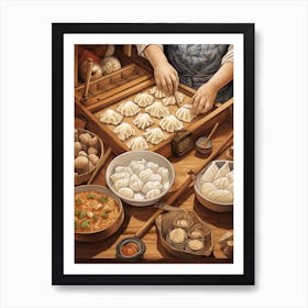 Dumpling Making Chinese New Year 12 Art Print