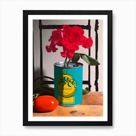 Sweet Pea Flower Still Life 1 Pop Art  Art Print