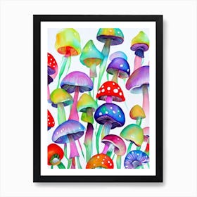 Mushroom Marker vegetable Art Print