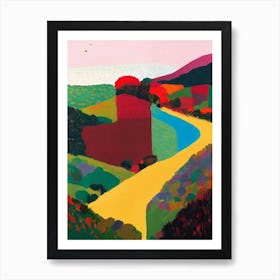 Lake District National Park United Kingdom Abstract Colourful Art Print