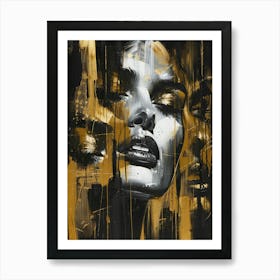 Gold And Black 82 Art Print