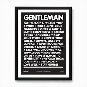 A Gentlemens Guide Art Print