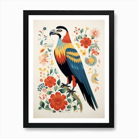 Scandinavian Bird Illustration Crested Caracara 4 Art Print