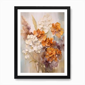 Fall Flower Painting Hydrangea Art Print